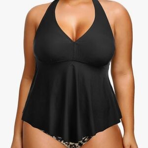 Plus Size Two Piece High Waisted Bathing Suit